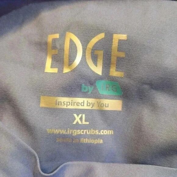 Edge By IRG Men's Ciel Blue Poly/Rayon/Spandex Blend V-Neck Scrub Top NEW - Picture 10 of 10